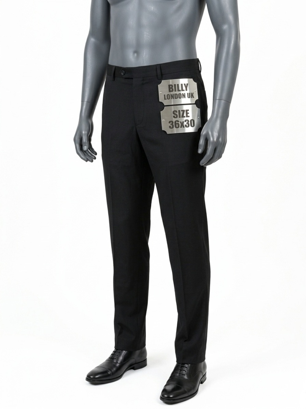 Billy London UK Men's Black Dress Trousers
